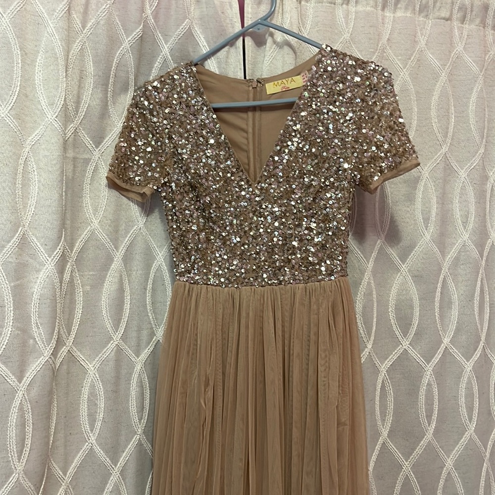 maya asos bridal bridesmaids dress sequin tulle